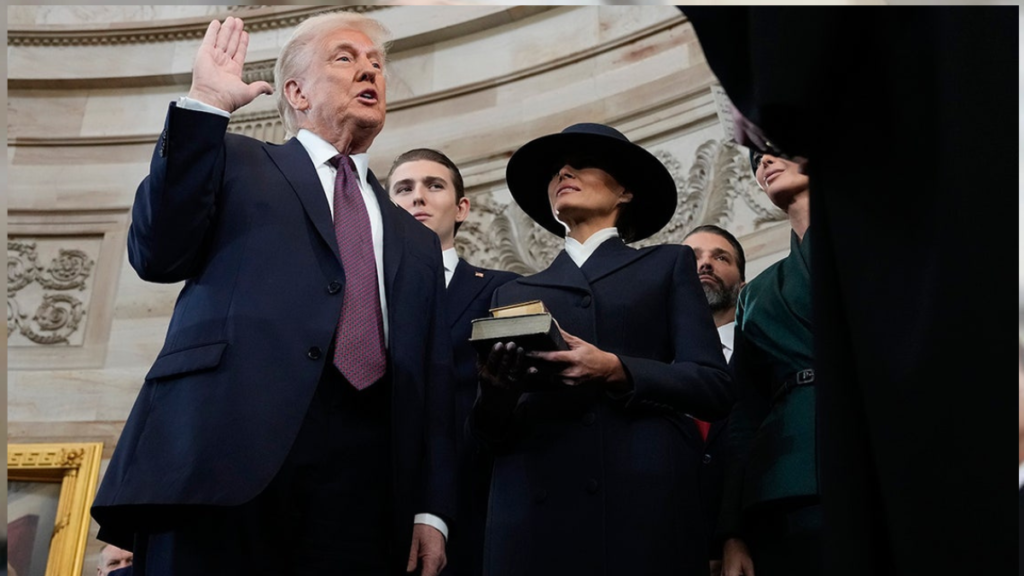 Trump faz juramento em posse como 47° presidente dos Estados Unidos